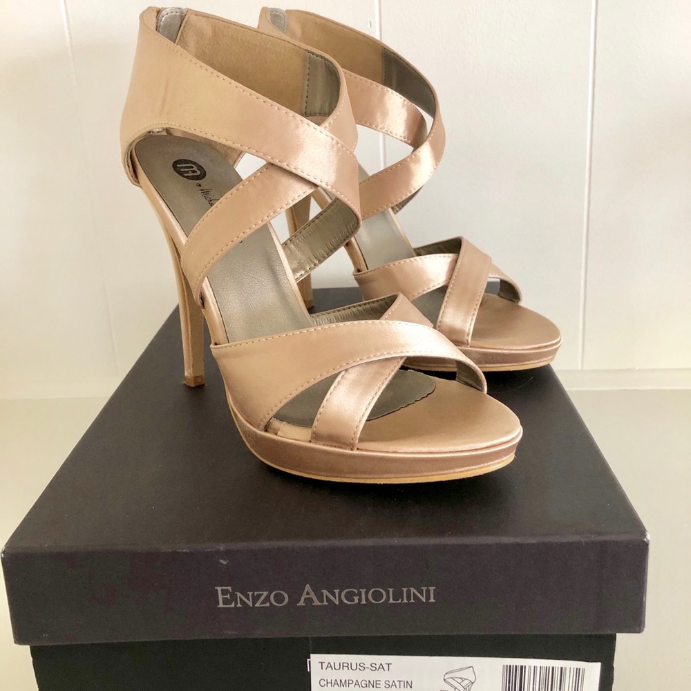 Gorgeous Gold Strappy Dress Heels